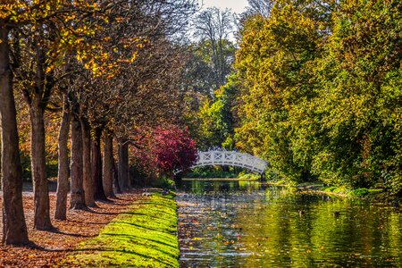 Schlossgarten castle park bridge photo