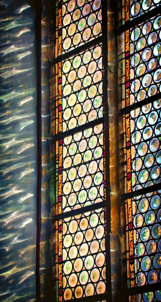 Stained glass colorful light