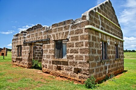 Dilapidated historical architecture