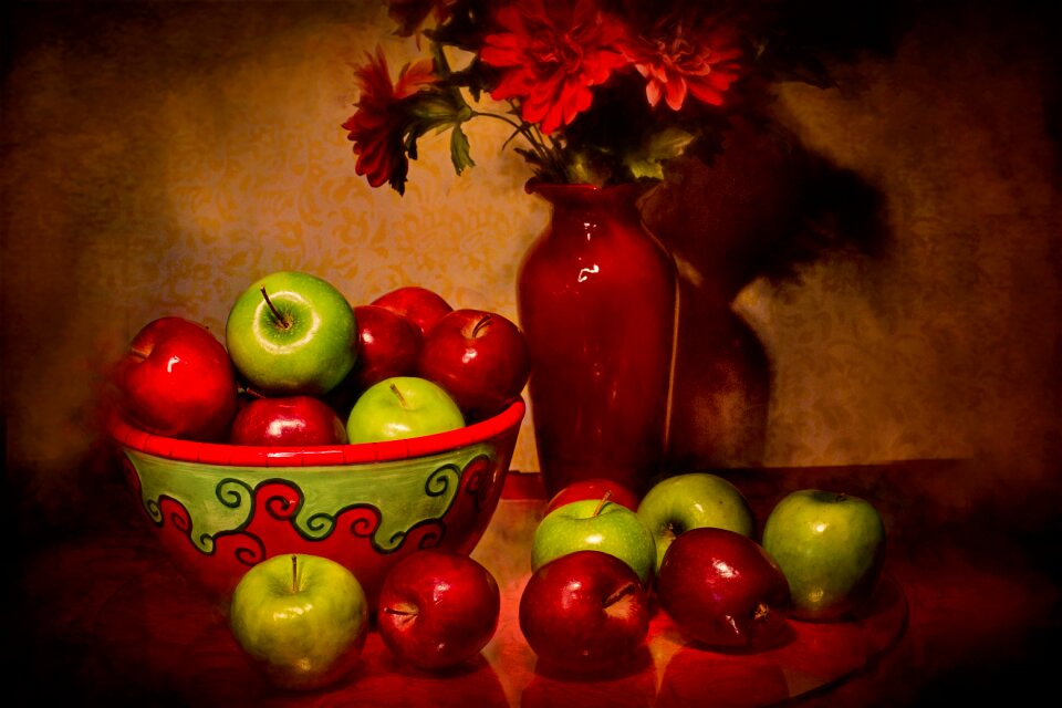 Fine art flowers painting