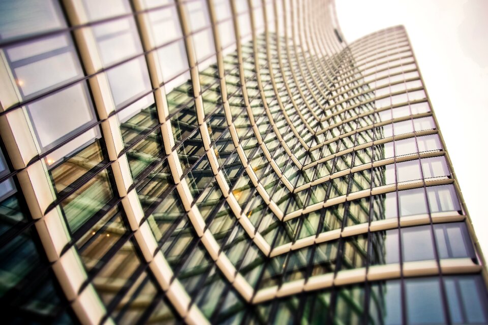City reflection futuristic