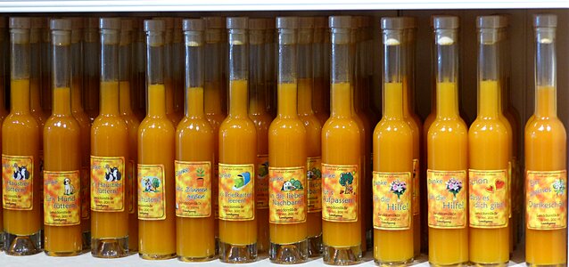 Juice sea buckthorn juice liqueur