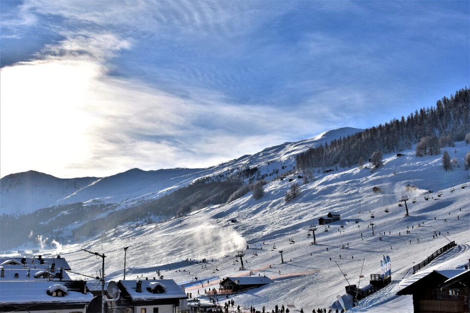 Snow cannons snow landscape