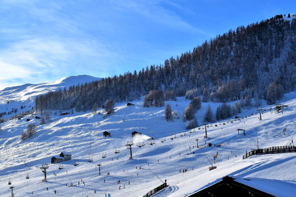 Snow cannons snow landscape