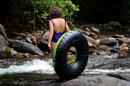 Tube swimming mountain