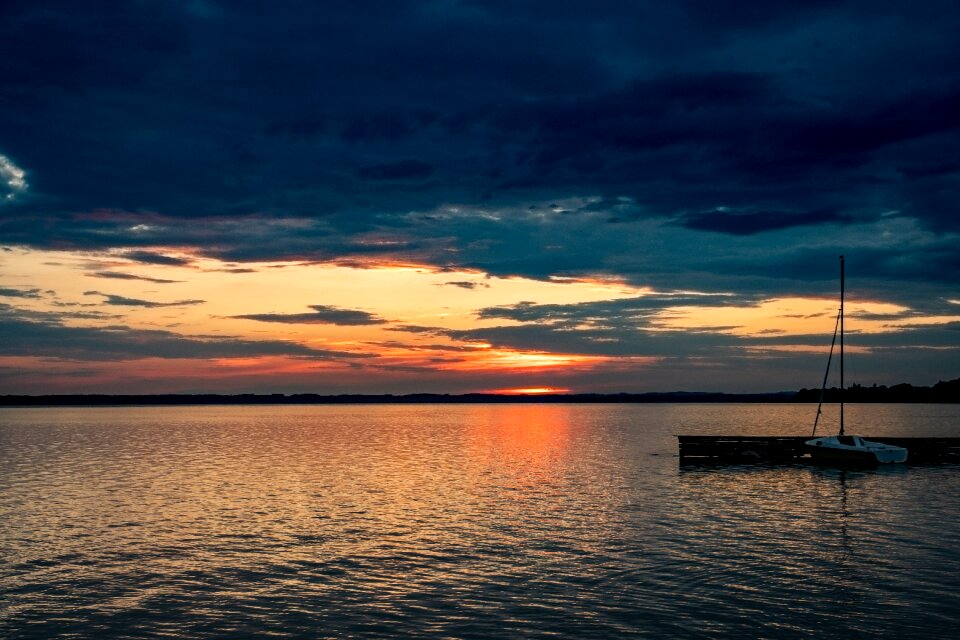 Boat sky clouds