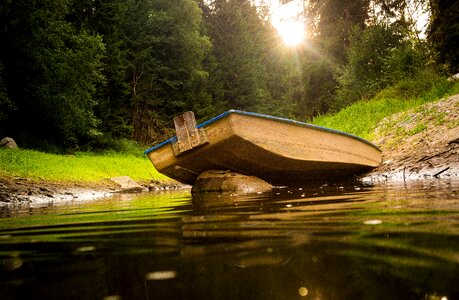 Boats lake landscape