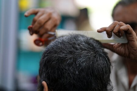Men hair salon barber photo