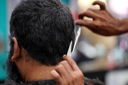 Men hair salon barber photo