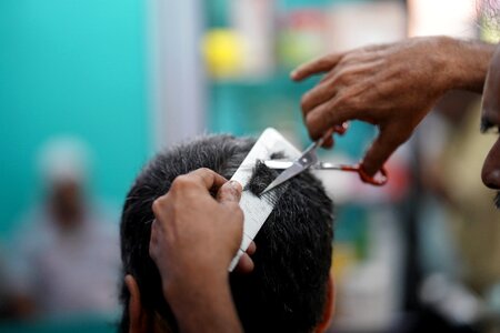 Men hair salon barber photo