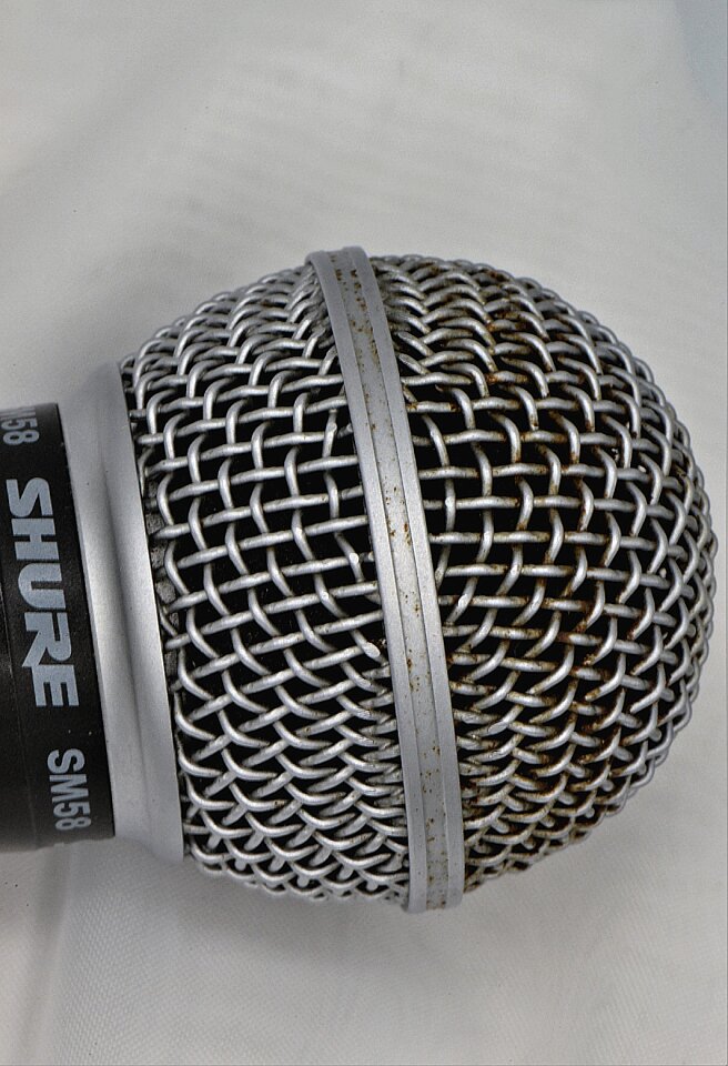 Used microphone basket old