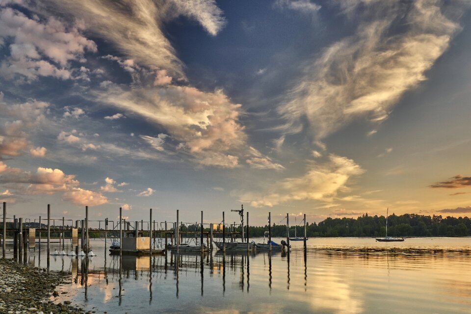 Water landscape jetty photo