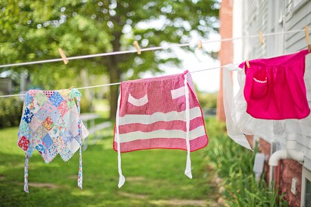 Clothesline colorful laundry