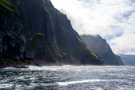 Faeroe islands sea cliffs photo