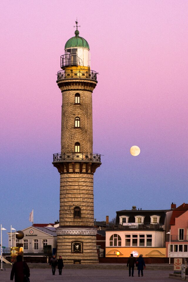 Rostock lighthouse evening