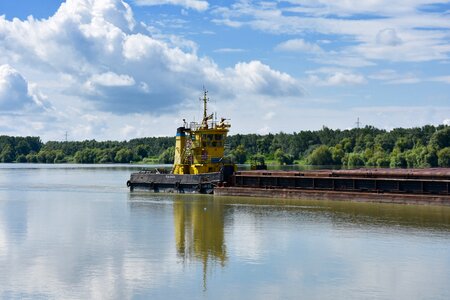 River river barge water
