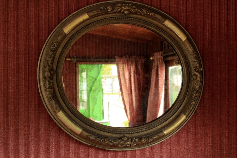 Antique wagon mirror