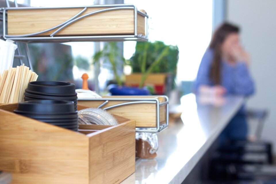 Inside office coffee shop