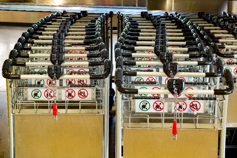 Airport arrivals luggage