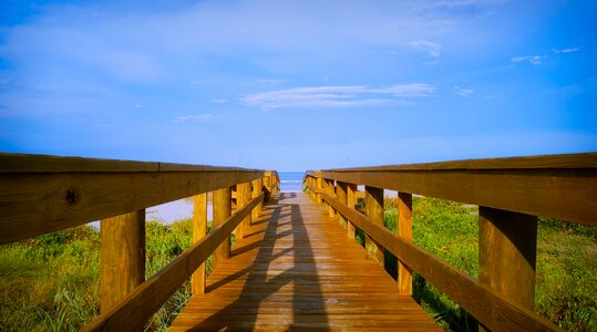 Wood sea sky