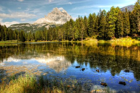 Landscape alpine misurina photo