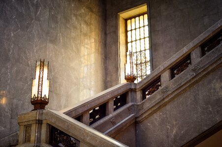 Stairs landscape windows photo