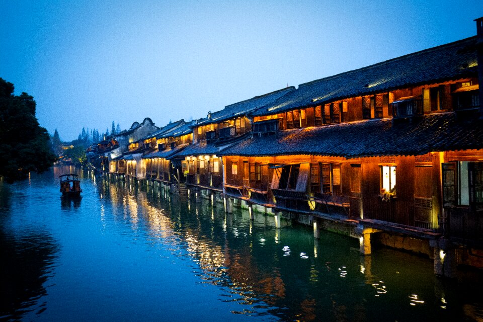 Winter ship night view
