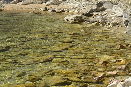 The adriatic sea empty beach rocky beach photo