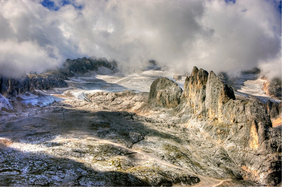 Alpine mountains landscape
