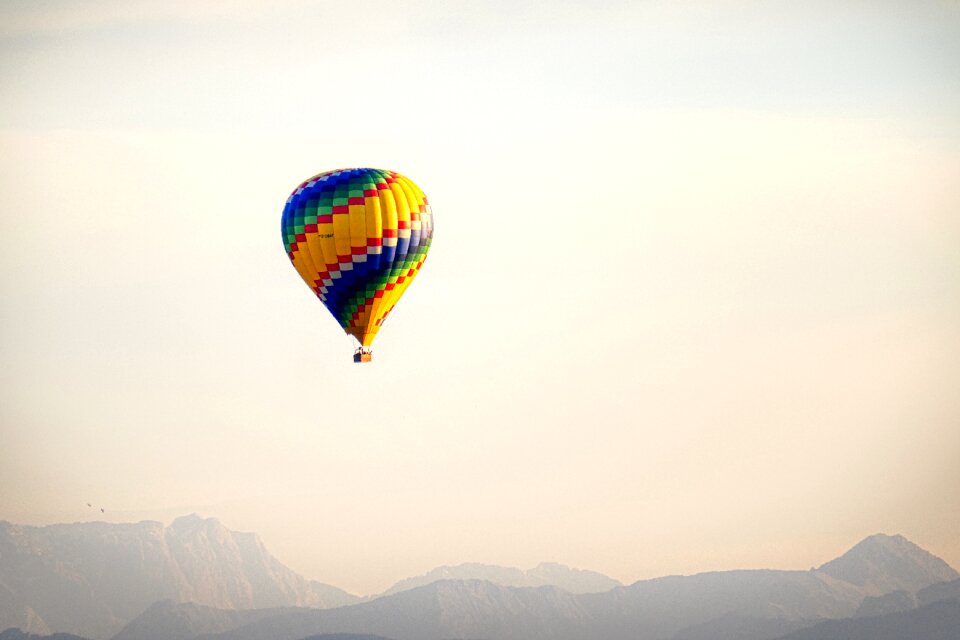 Hot air balloon ride flying nature