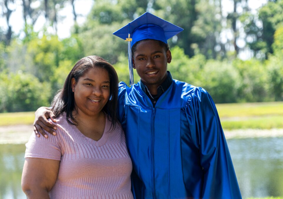 Outdoors graduation happiness