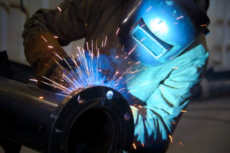 Sparks metallurgical welding photo