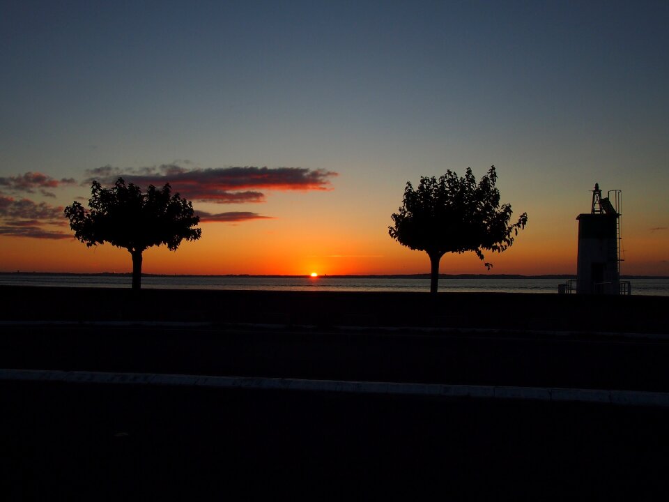Landscape abendstimmung port city