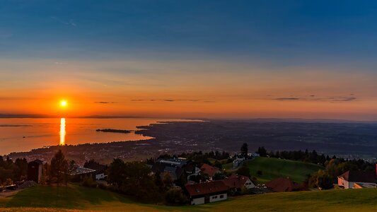 Sunset afterglow abendstimmung photo