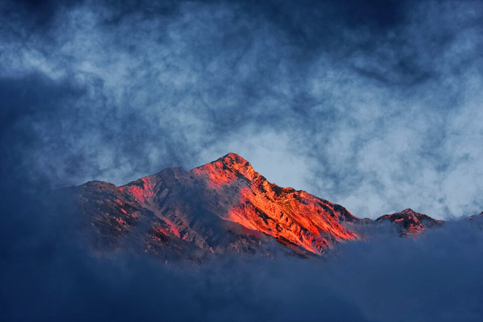 Sky mountains peaceful