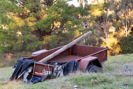 Abandoned rusted wreck