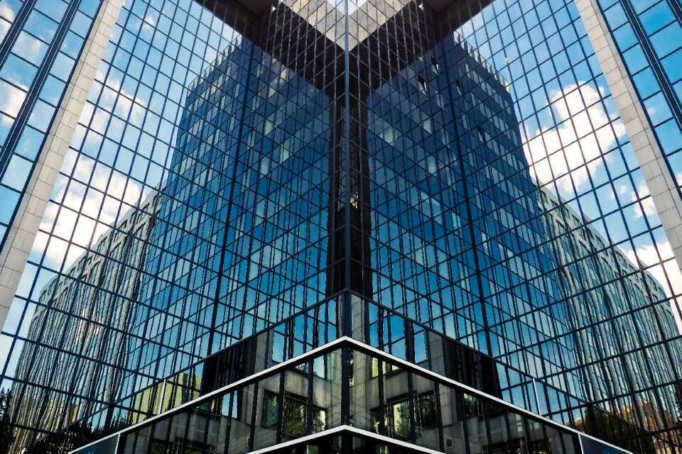 City reflection futuristic