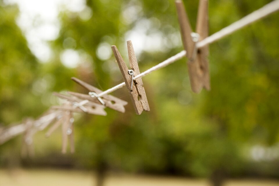 Outside outdoors clothespins