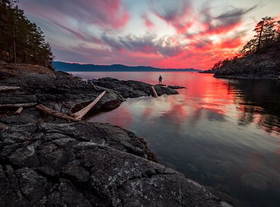 Madera point british columbia silhouette photo