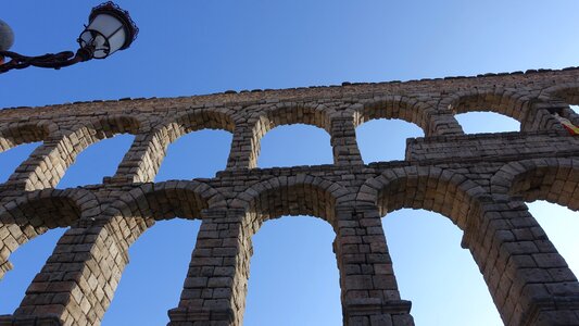 Aqueduct ruins old photo