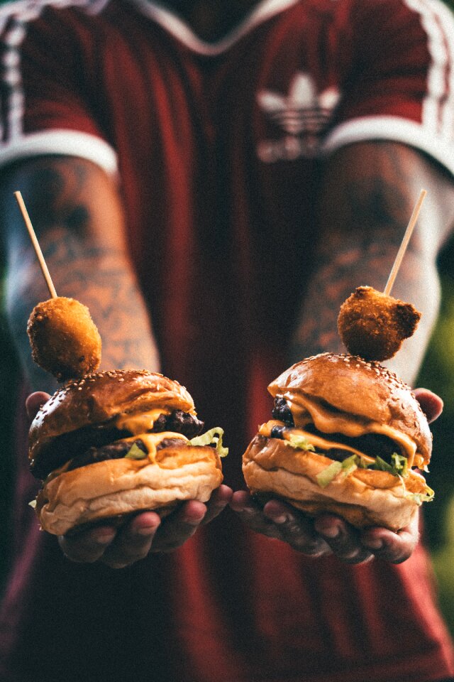 Meal beef hamburger