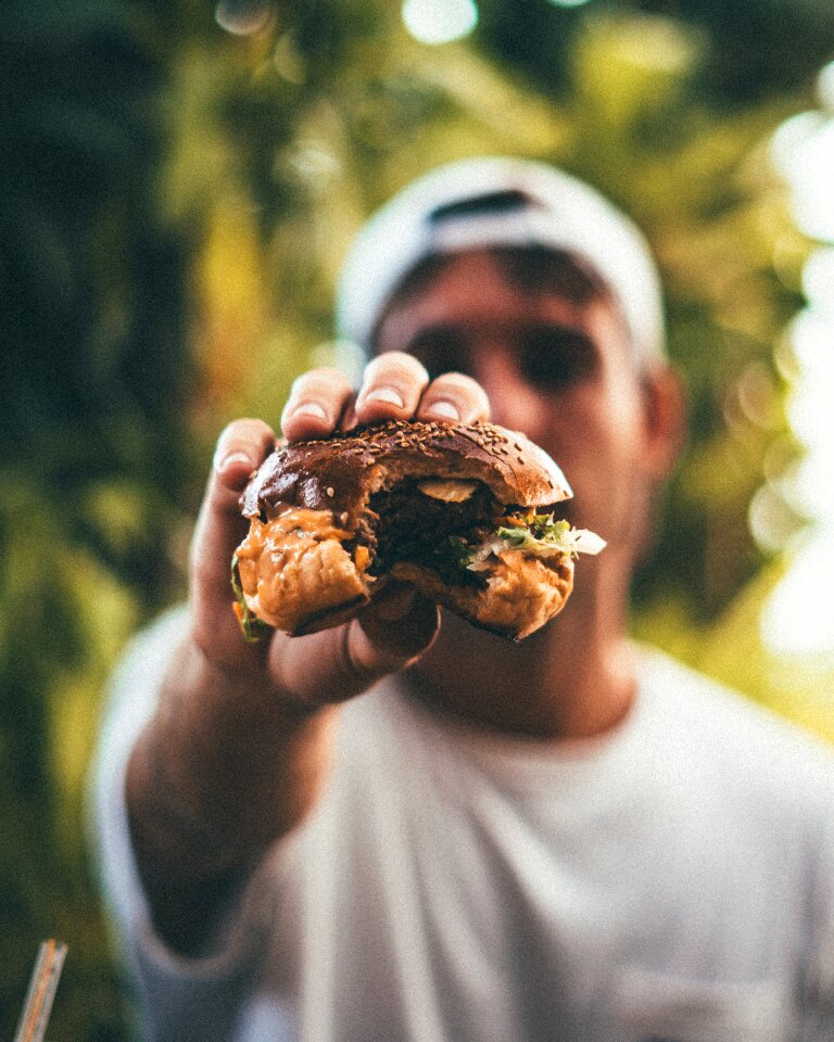 Meal beef hamburger