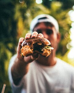 Meal beef hamburger photo