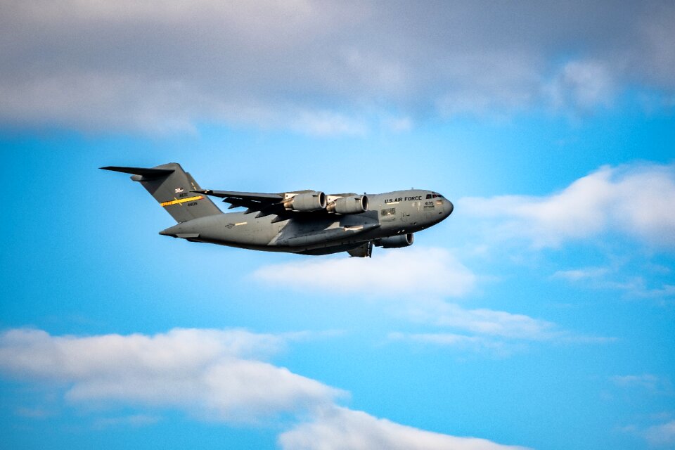 Military globemaster sky