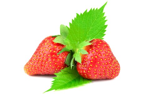 Strawberries eating dessert