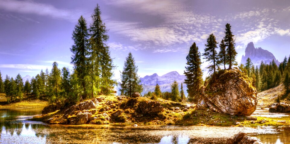 Alpine nature lake photo