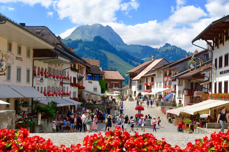 Traditional houses facade