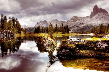 Alpine nature lake photo