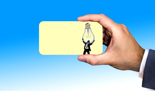 Person pear light bulb