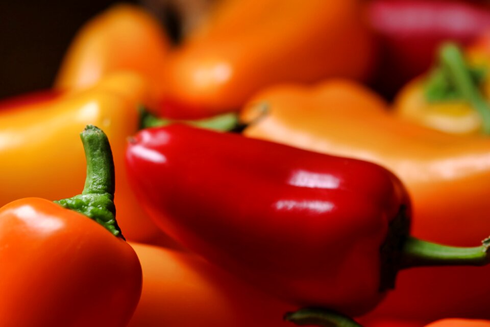 Yellow pepper orange pepper orange